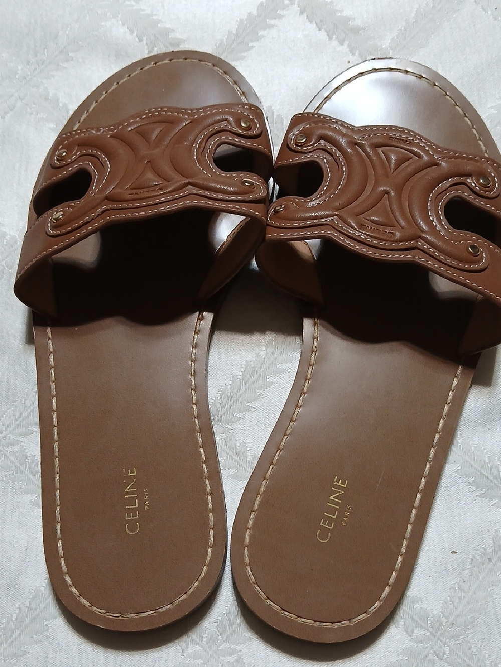 Celine Triomphe Mules Sandals Size 38 - Picture 6 of 7